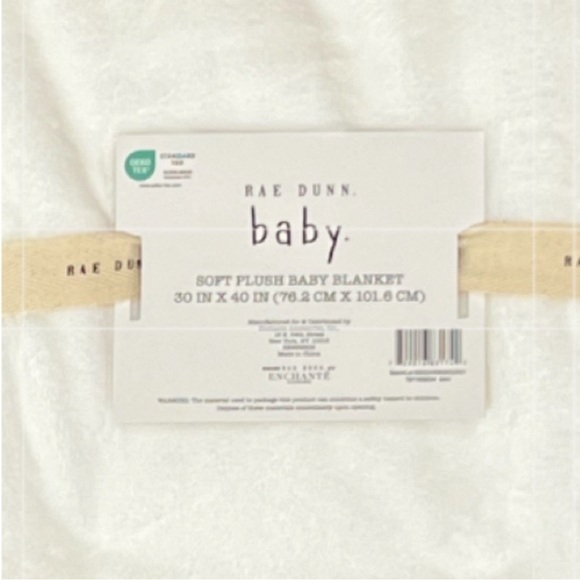 Rae Dunn - ‘Born 2025’ plush baby boy blanket. 30“ x 40“. NWT. Firm! - Picture 3 of 3